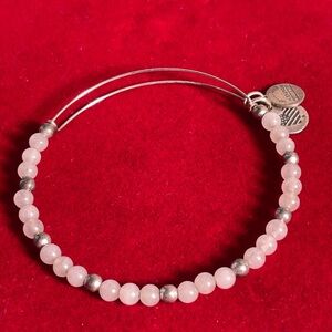 Alex and Ani Silver and White Beaded Bracelet